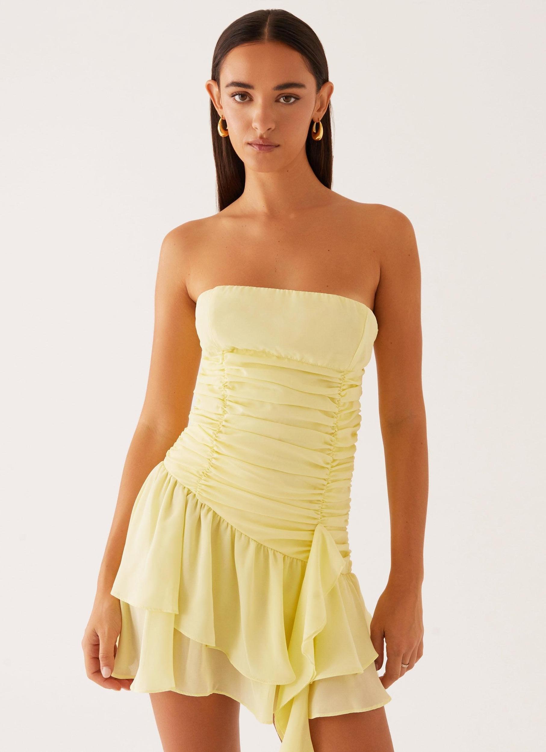 Viviana Mini Dress - Yellow Product Image