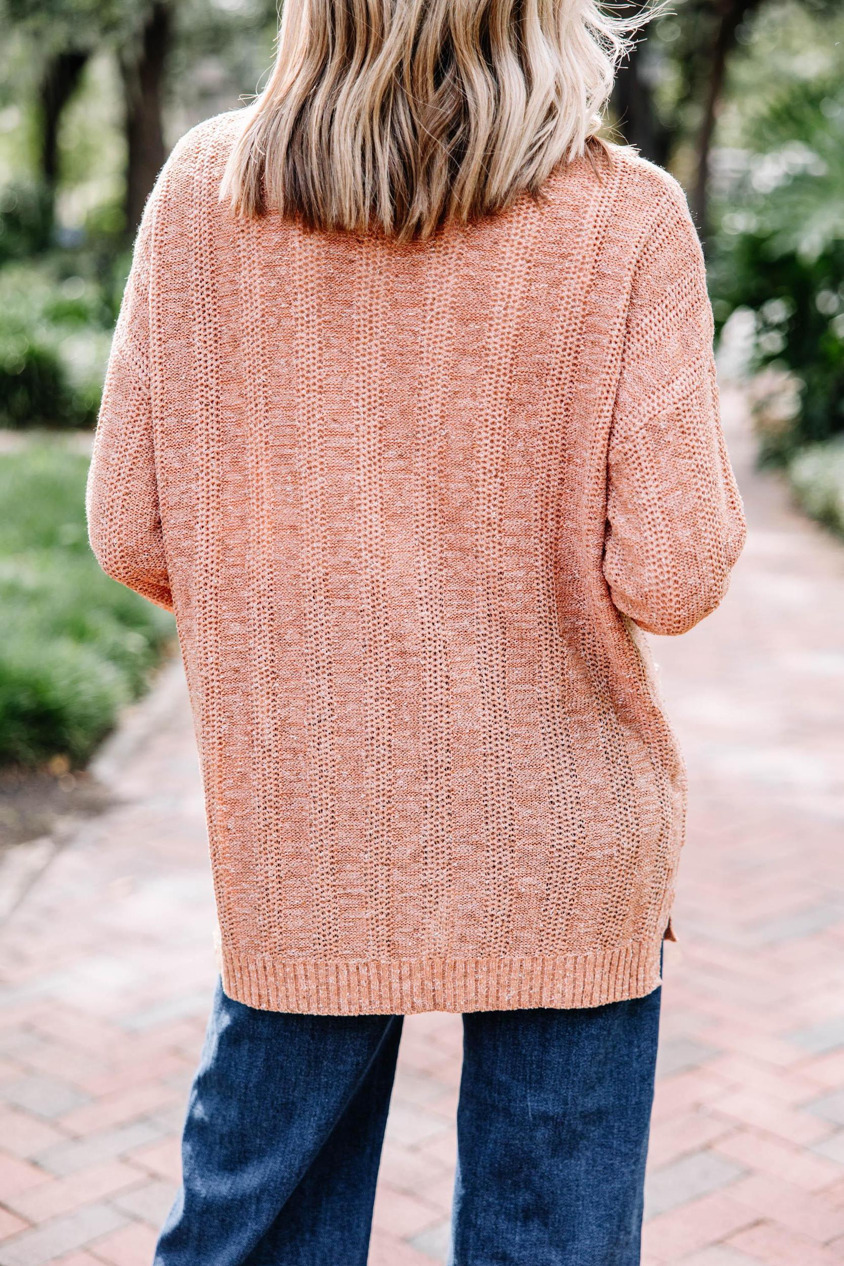 What You See Rust Orange Cardigan Female Product Image