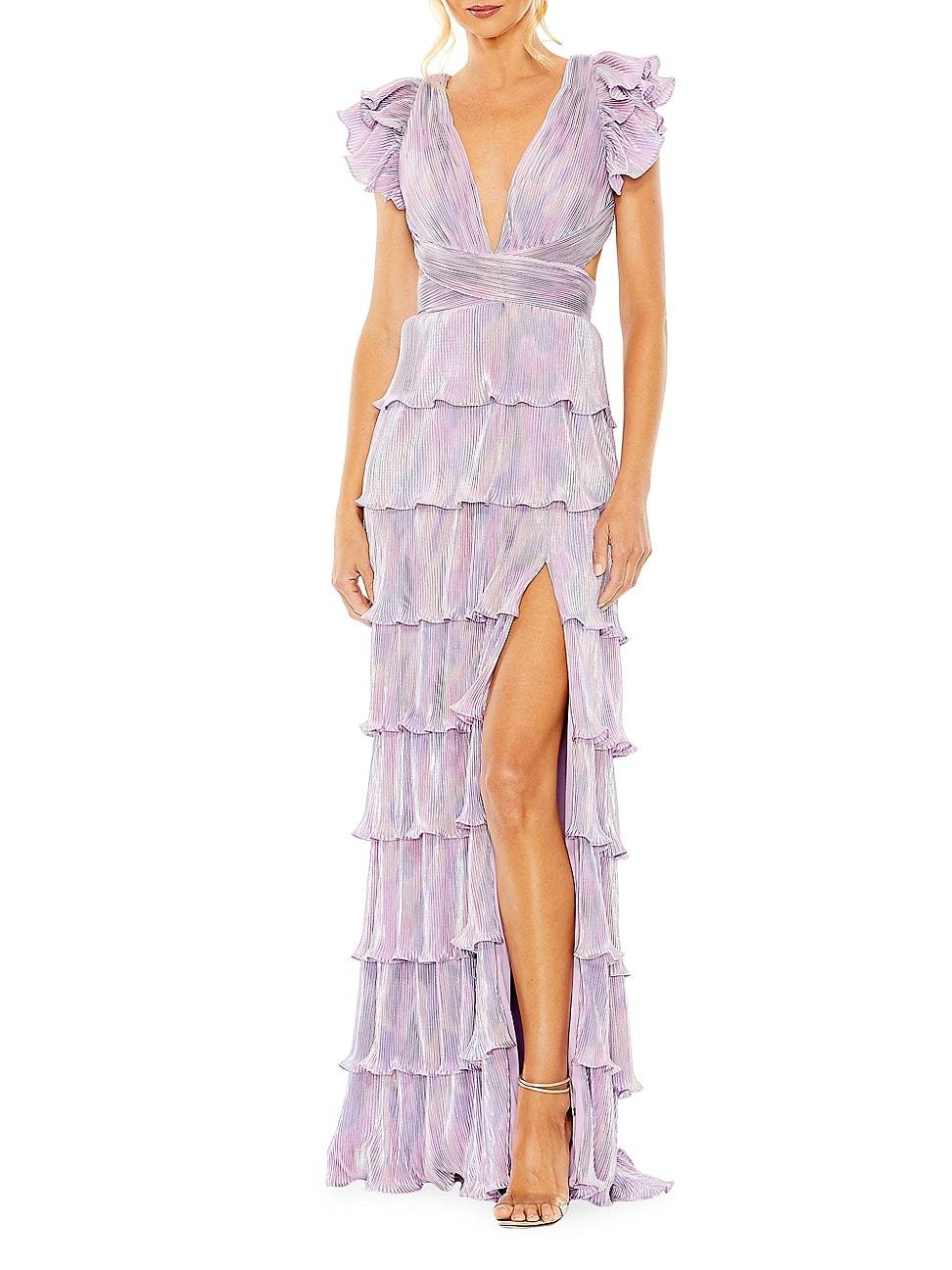 Womens Ieena Metallic Tiered Gown Product Image