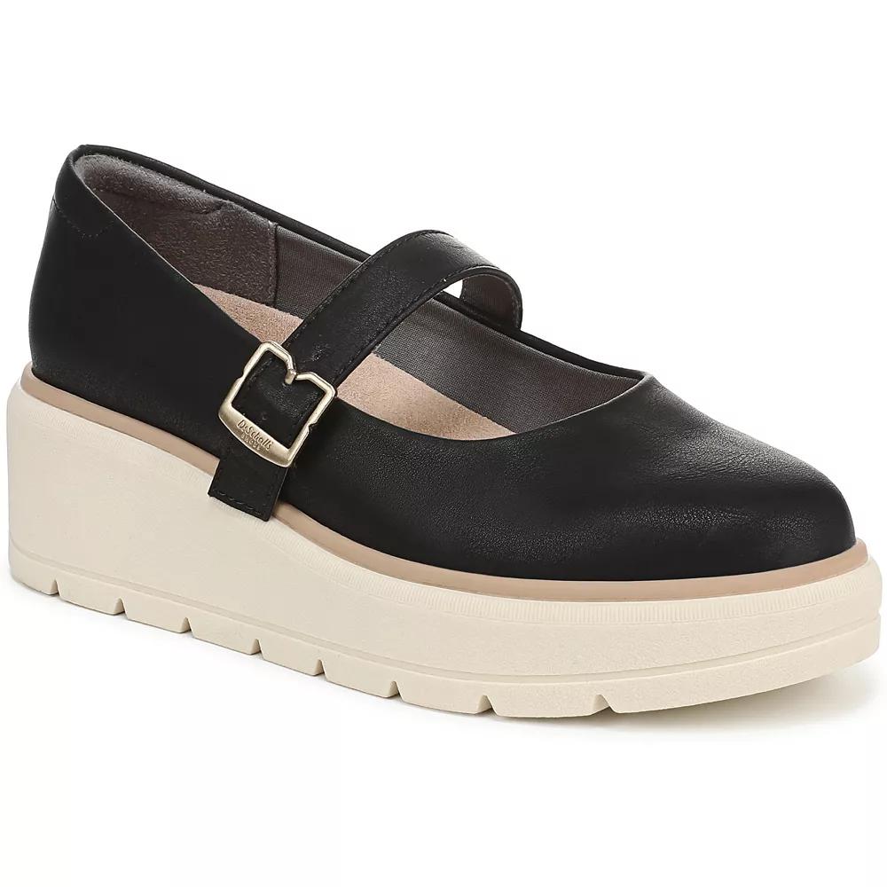 Dr. Scholl's Nice Day Max Women's Wedge Mary Janes, Size: 7.5, Black Tofu Product Image