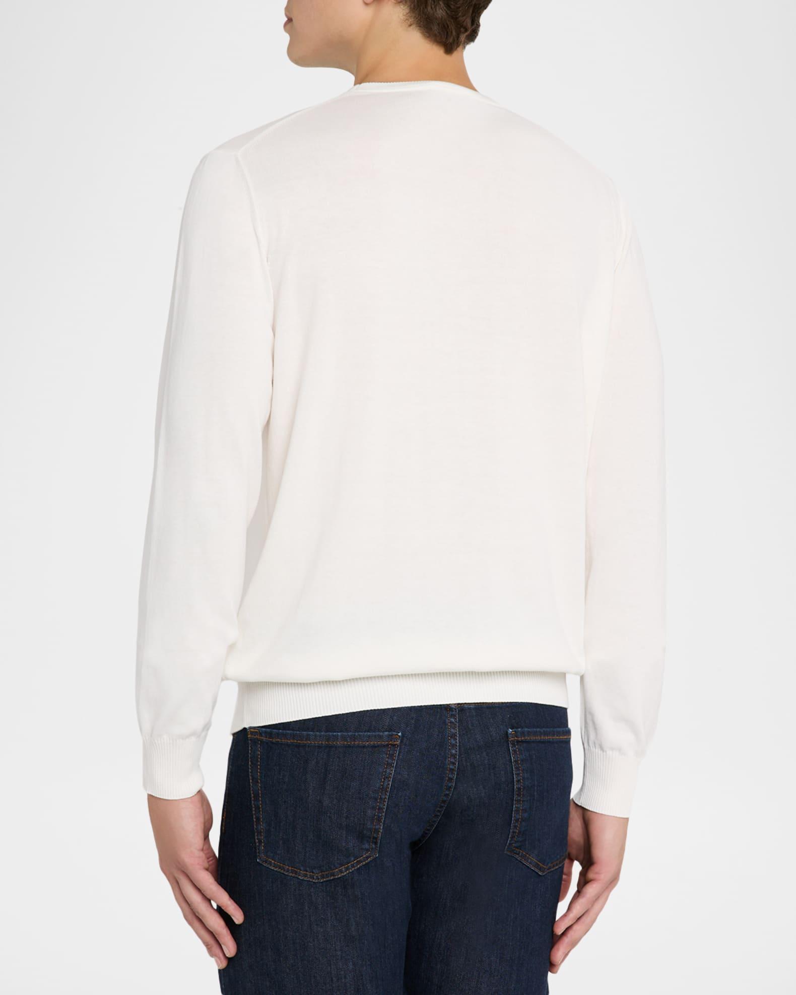 Men's Cotton Tipped Crewneck Sweater Product Image