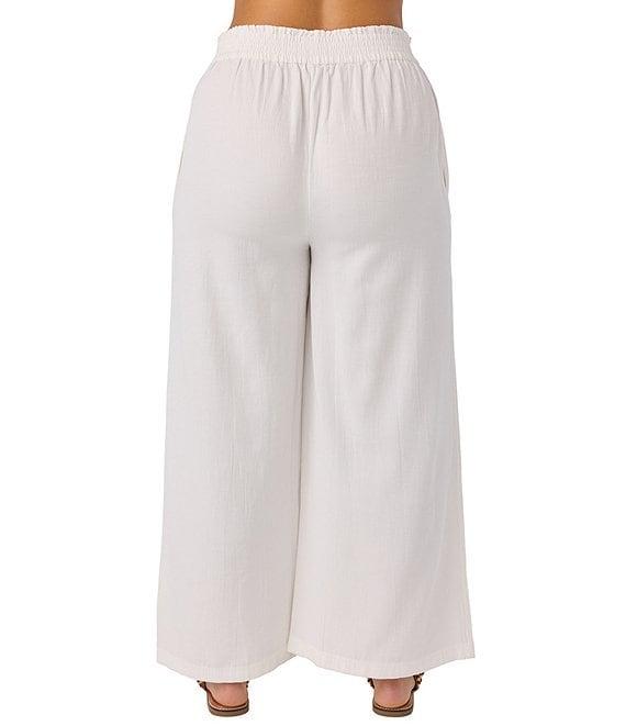 O'Neill Sanders High Rise Paperbag-Waist Linen-Blend Pants Product Image