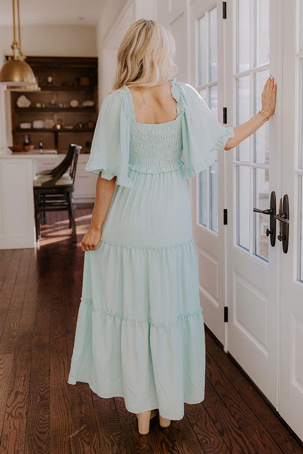 Charming Glance Tiered Maxi Dress in Mint Product Image