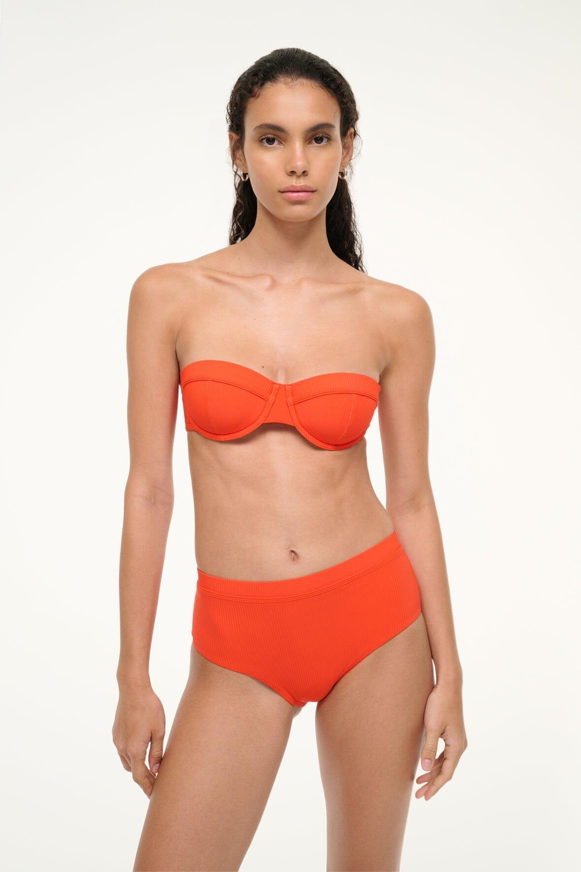 DEVON HIGH RISE BIKINI BOTTOM | CAYENNE Product Image