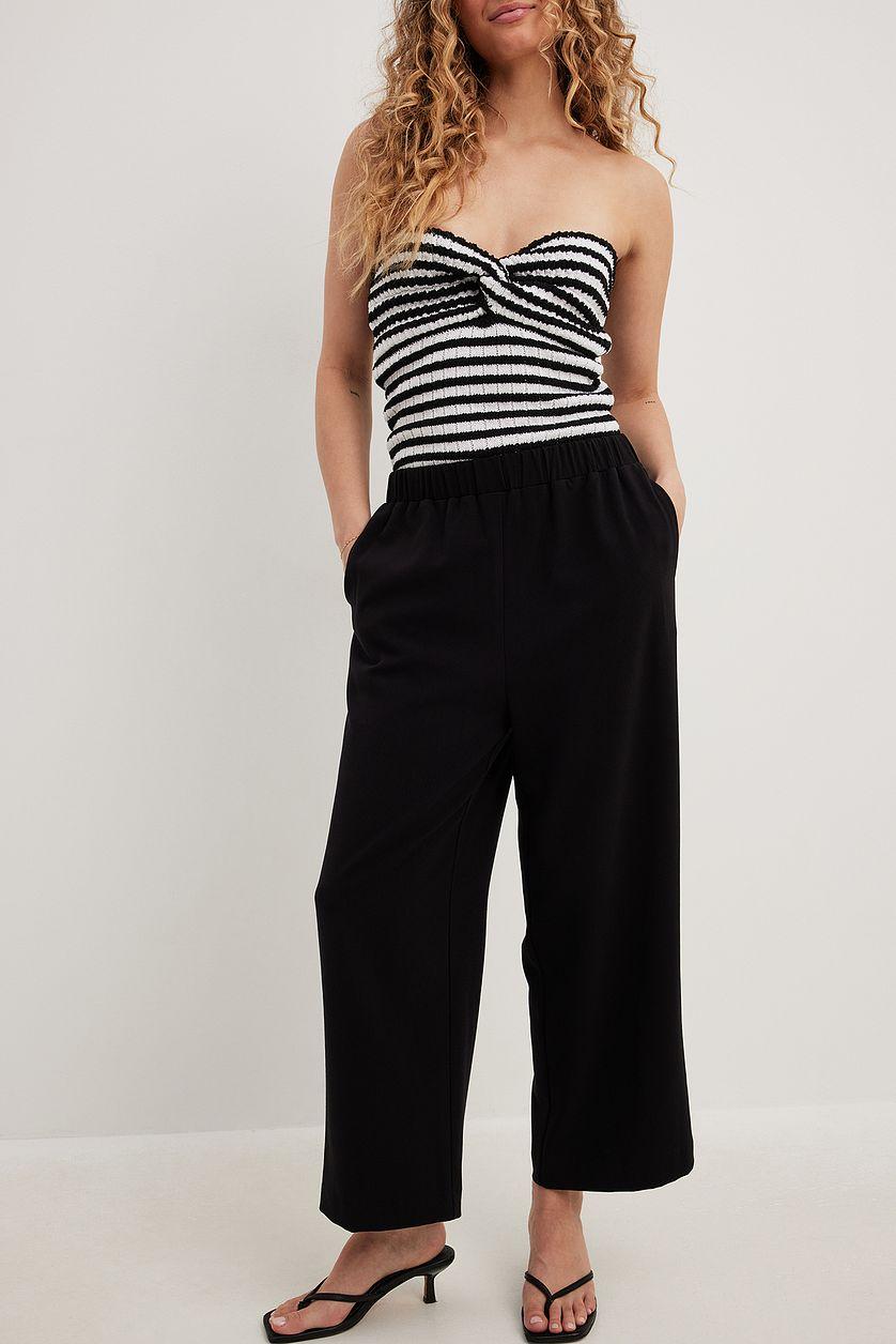 Elastic Waistband Culottes Product Image