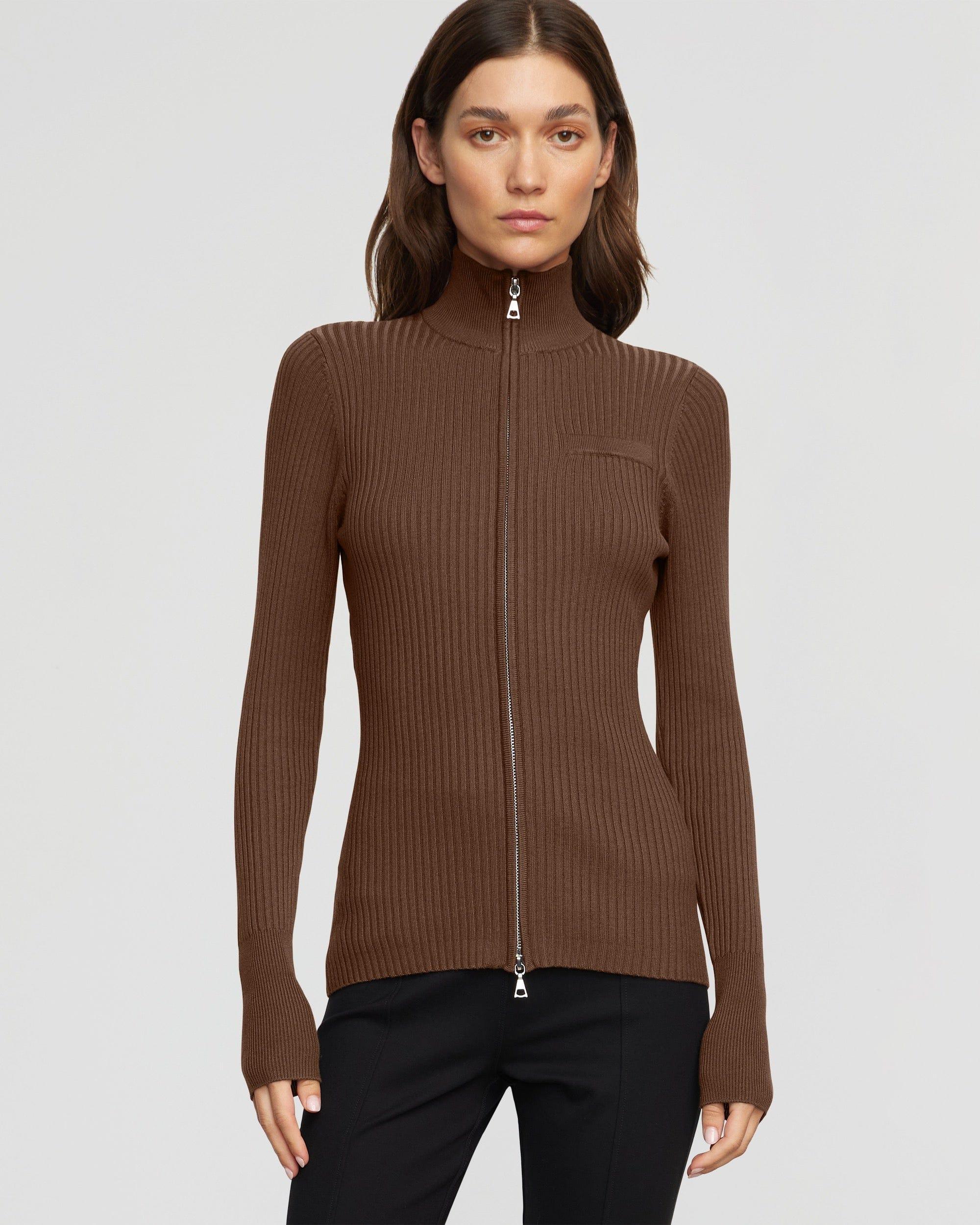 Kaine Ribbed Two-Way Zip Sweater Product Image