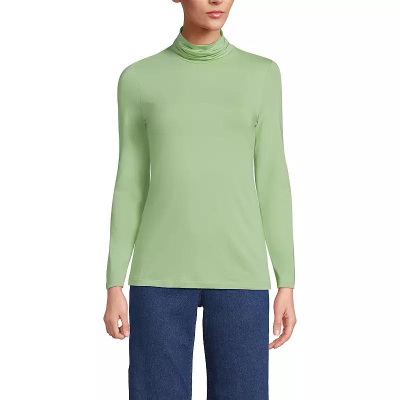 Women's Lands' End Lightweight Fitted Turtleneck,  Product Image