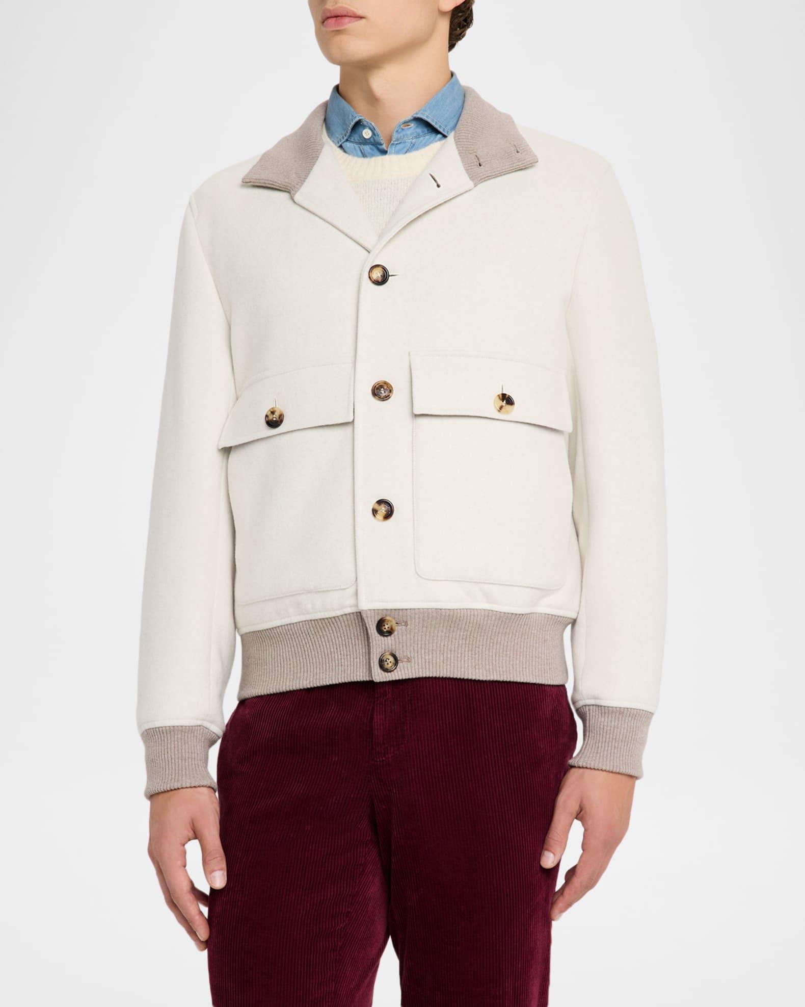 Men's Wool Button-Front Jacket Product Image