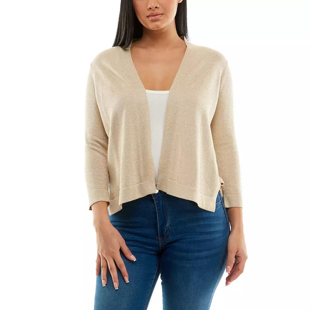 Women's Nina Leonard Ribbed Bolero,  Product Image