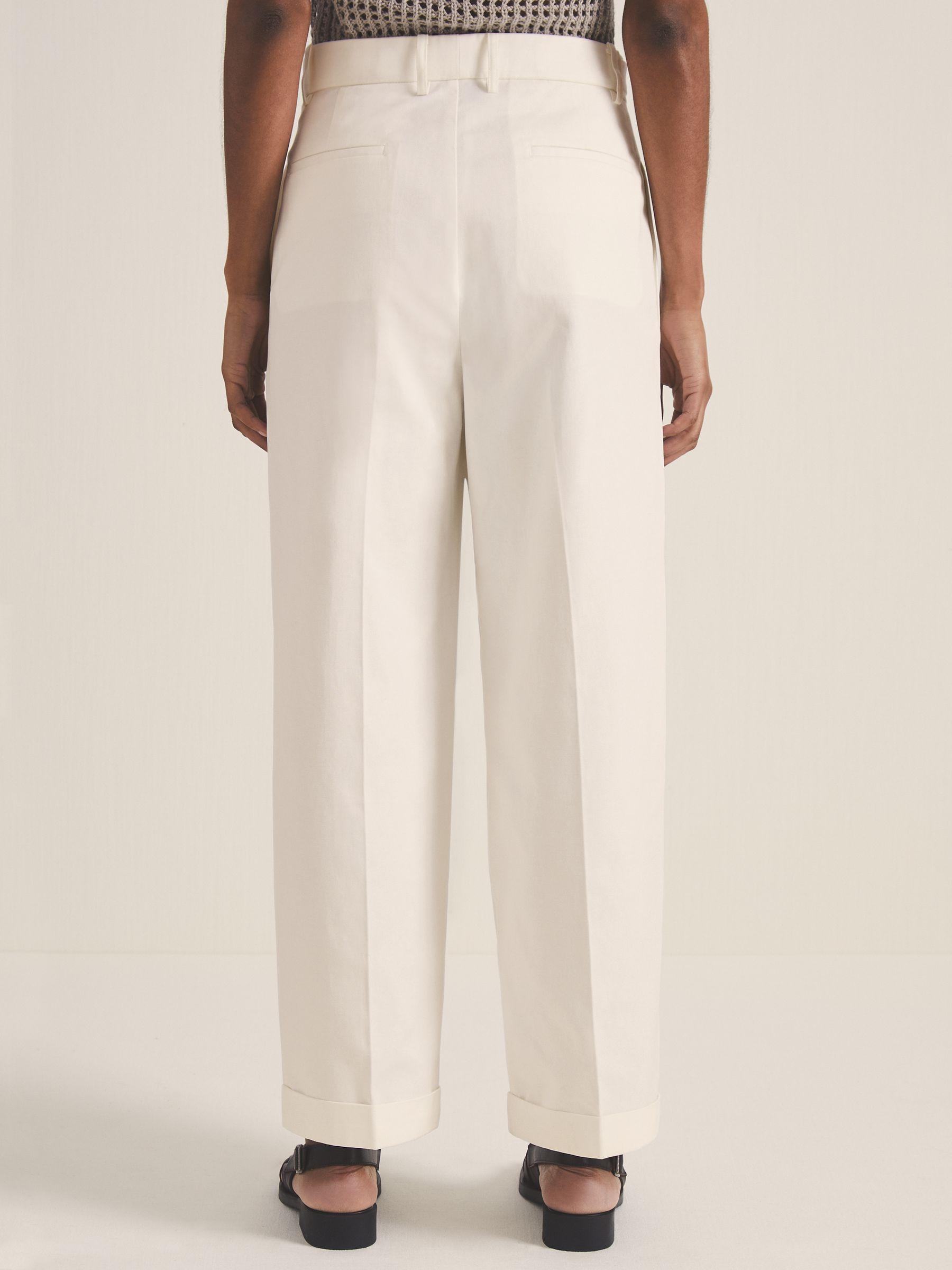 Reiss | Les 100 Ciels Wide Leg Trousers in White Product Image