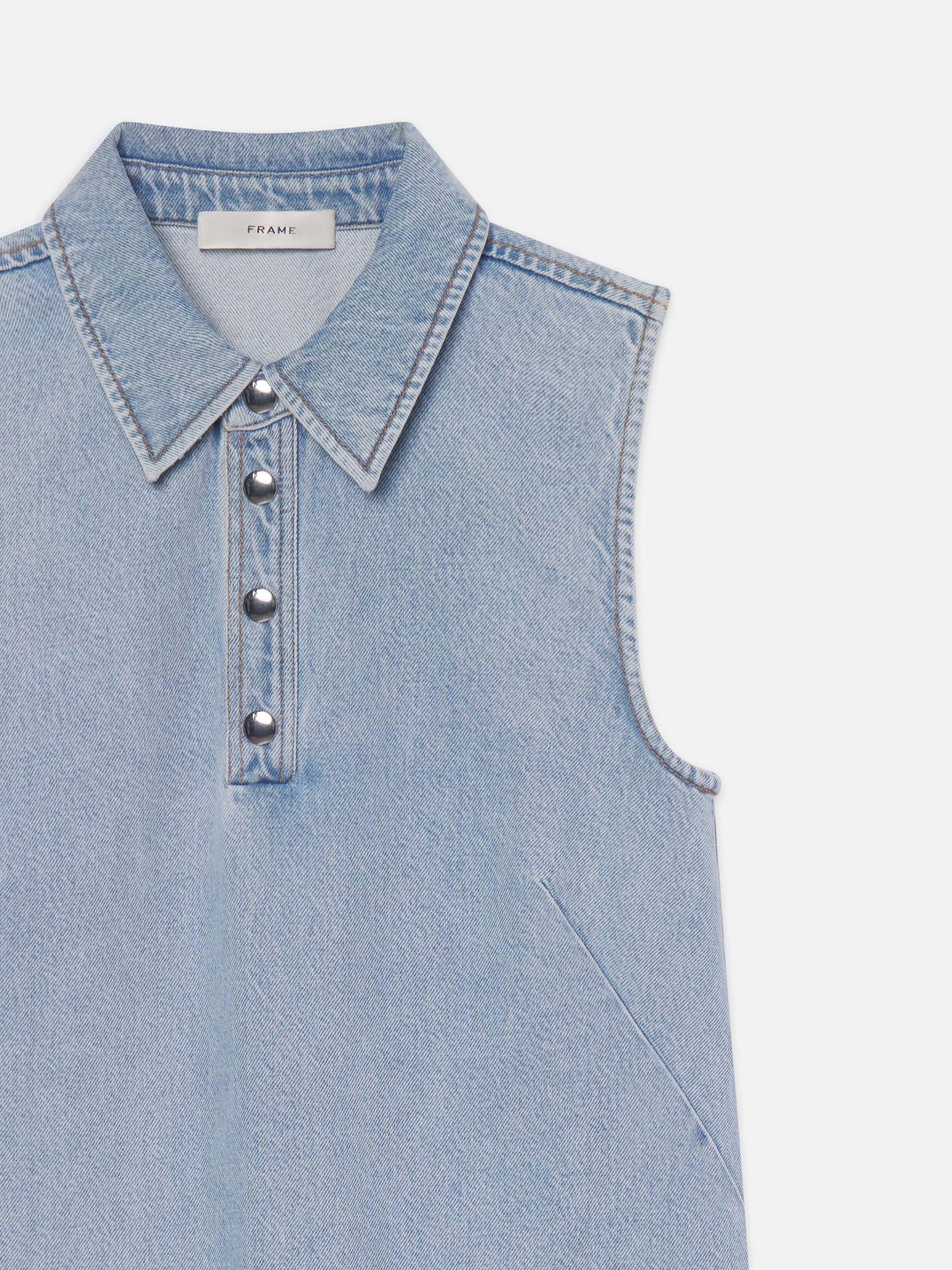 FRAME The City Shift Denim Dress In Blue Product Image