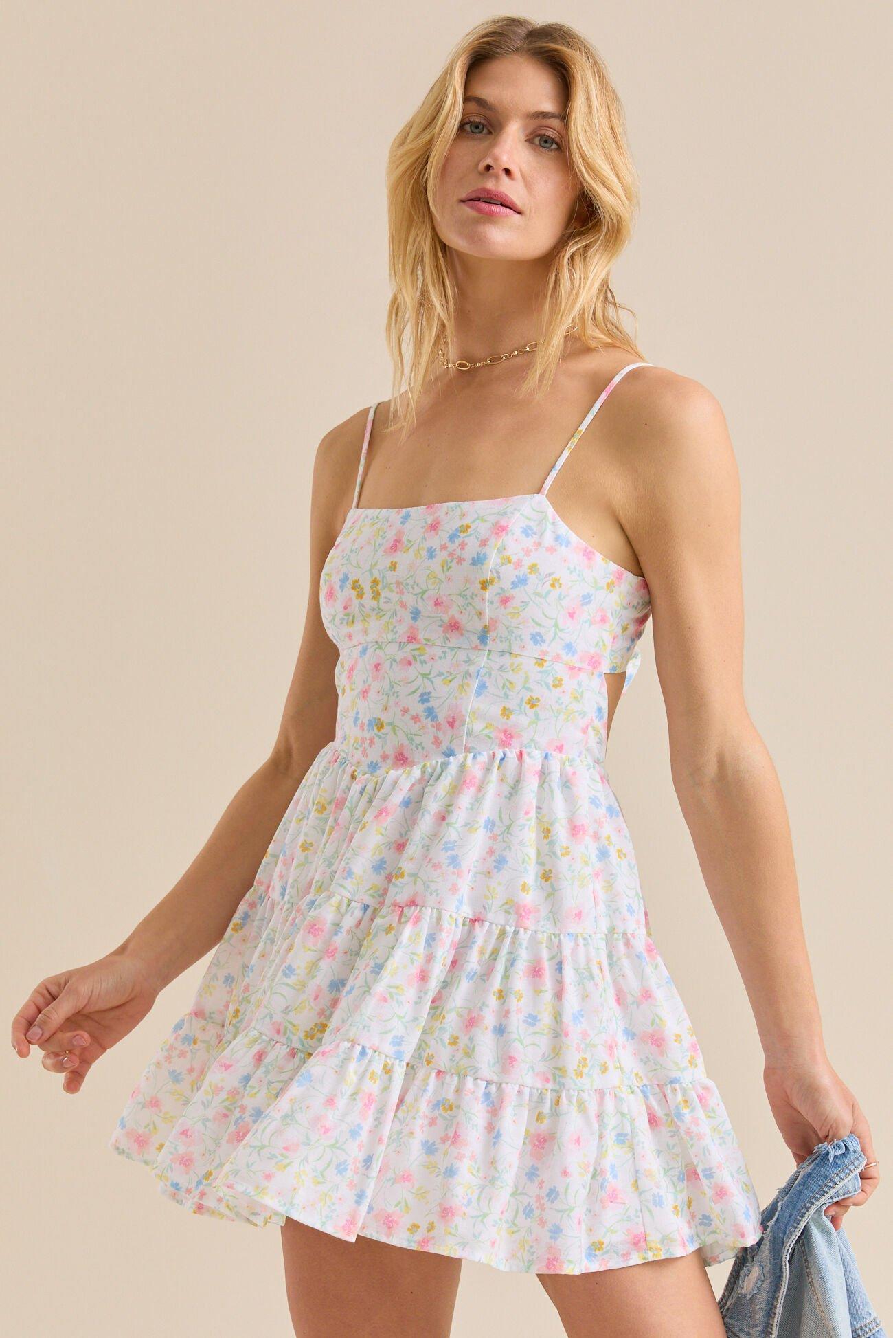 Eliza Floral Mini Dress Product Image