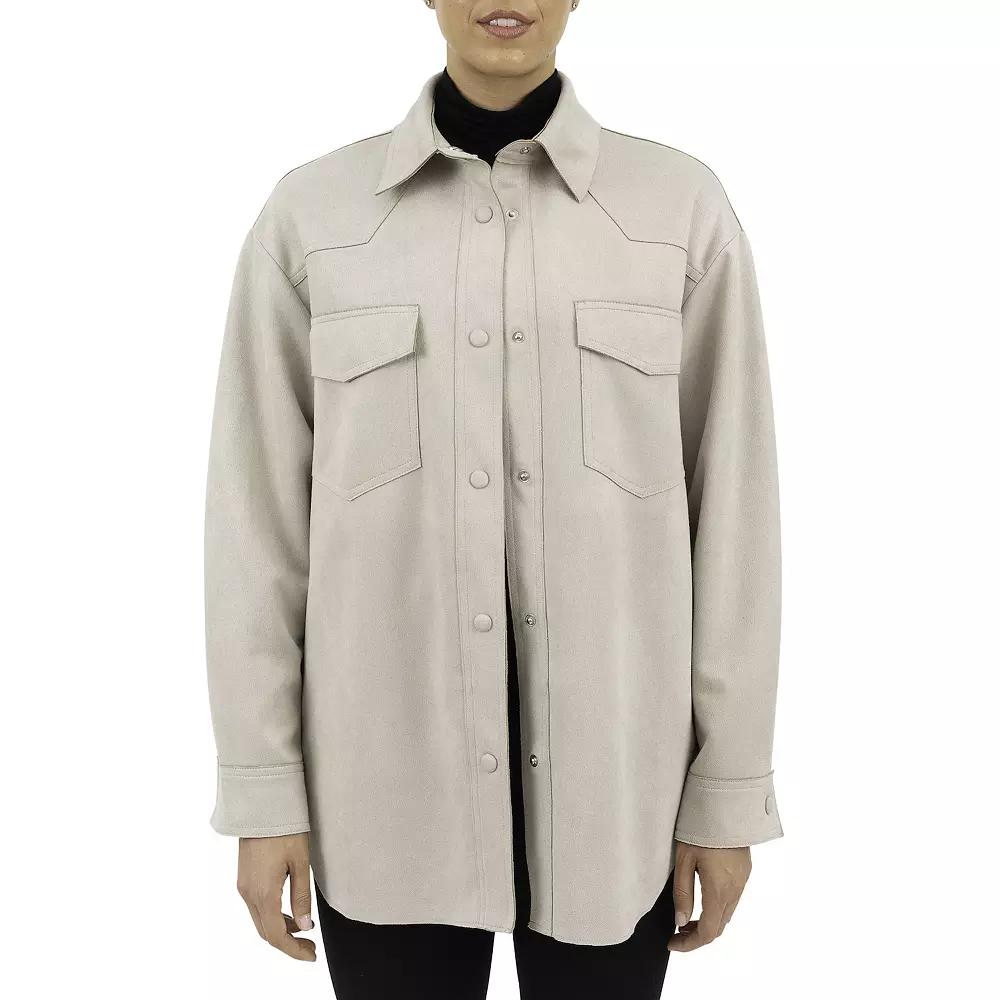 Women's Fleet Street Faux-Suede Shacket,  Product Image