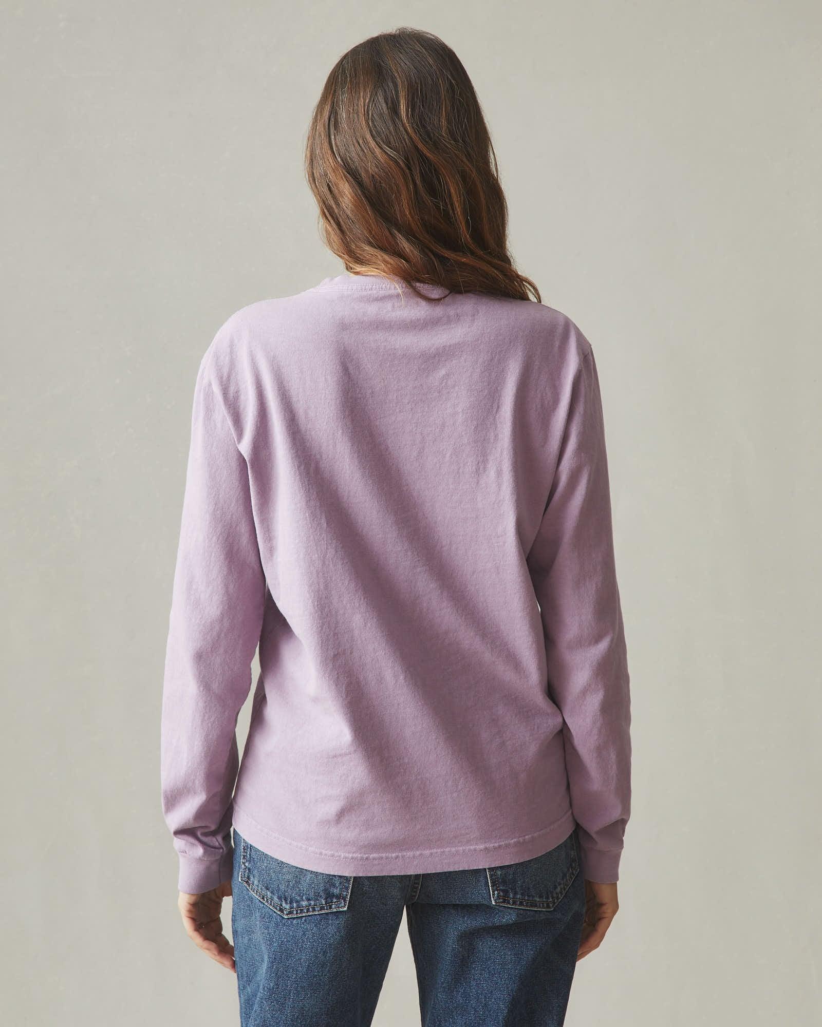 Women's Vintage Crew Long Sleeve Tee - Washed Very Grape Female Product Image