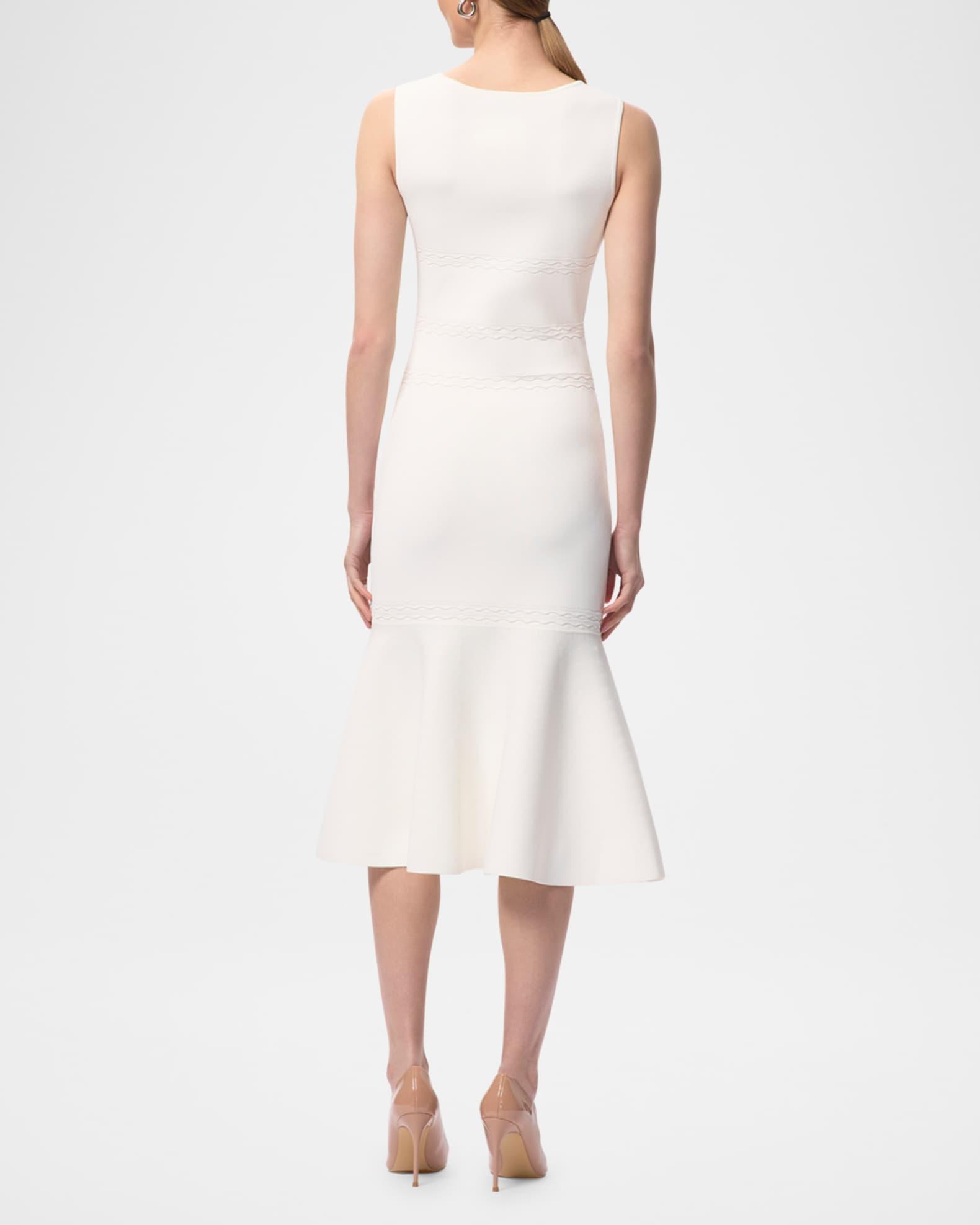 The Camille Sleeveless Flounce Knit Midi Dress Product Image