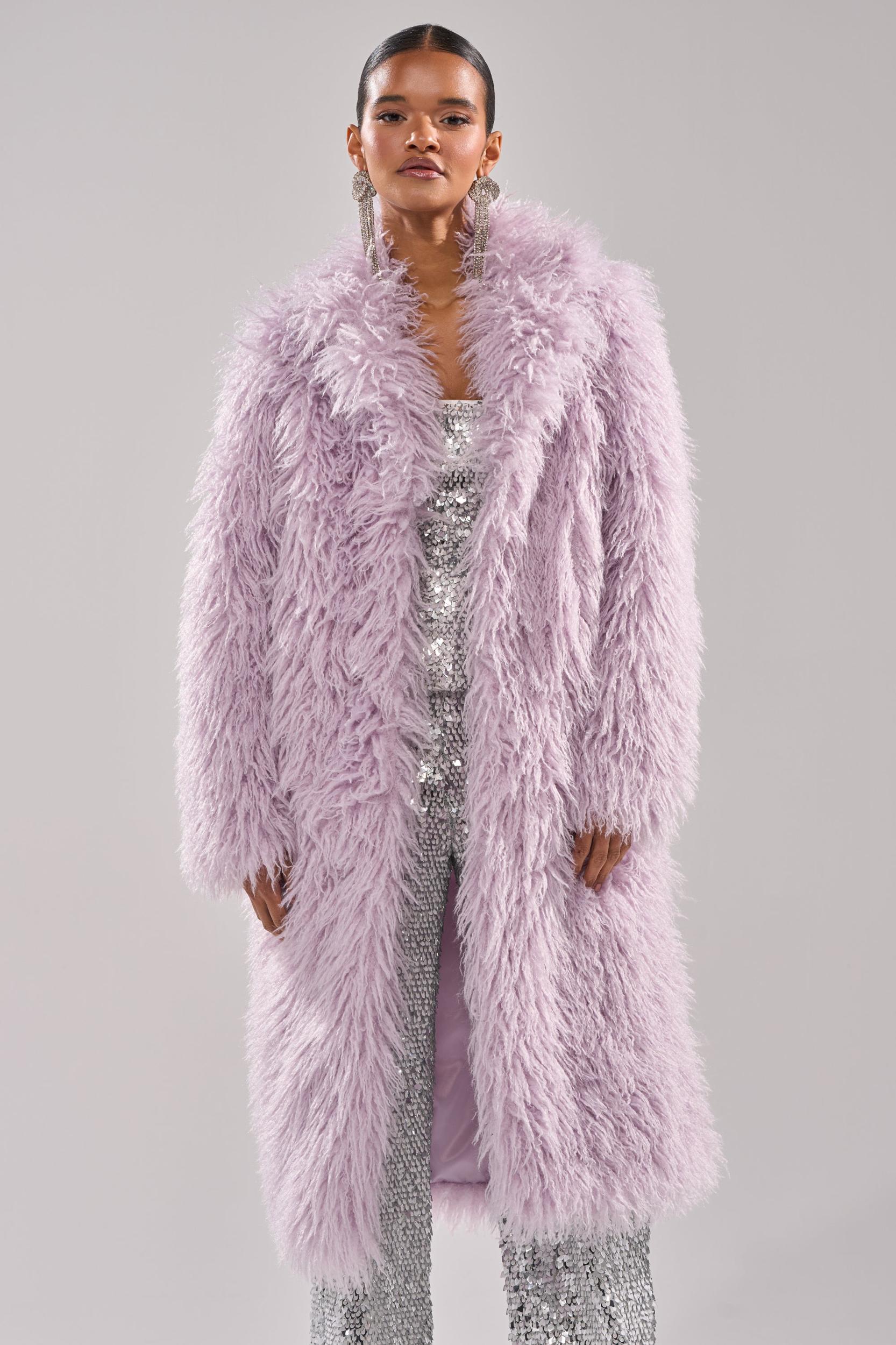 VIOLET SKIES FAUX FUR COAT Product Image
