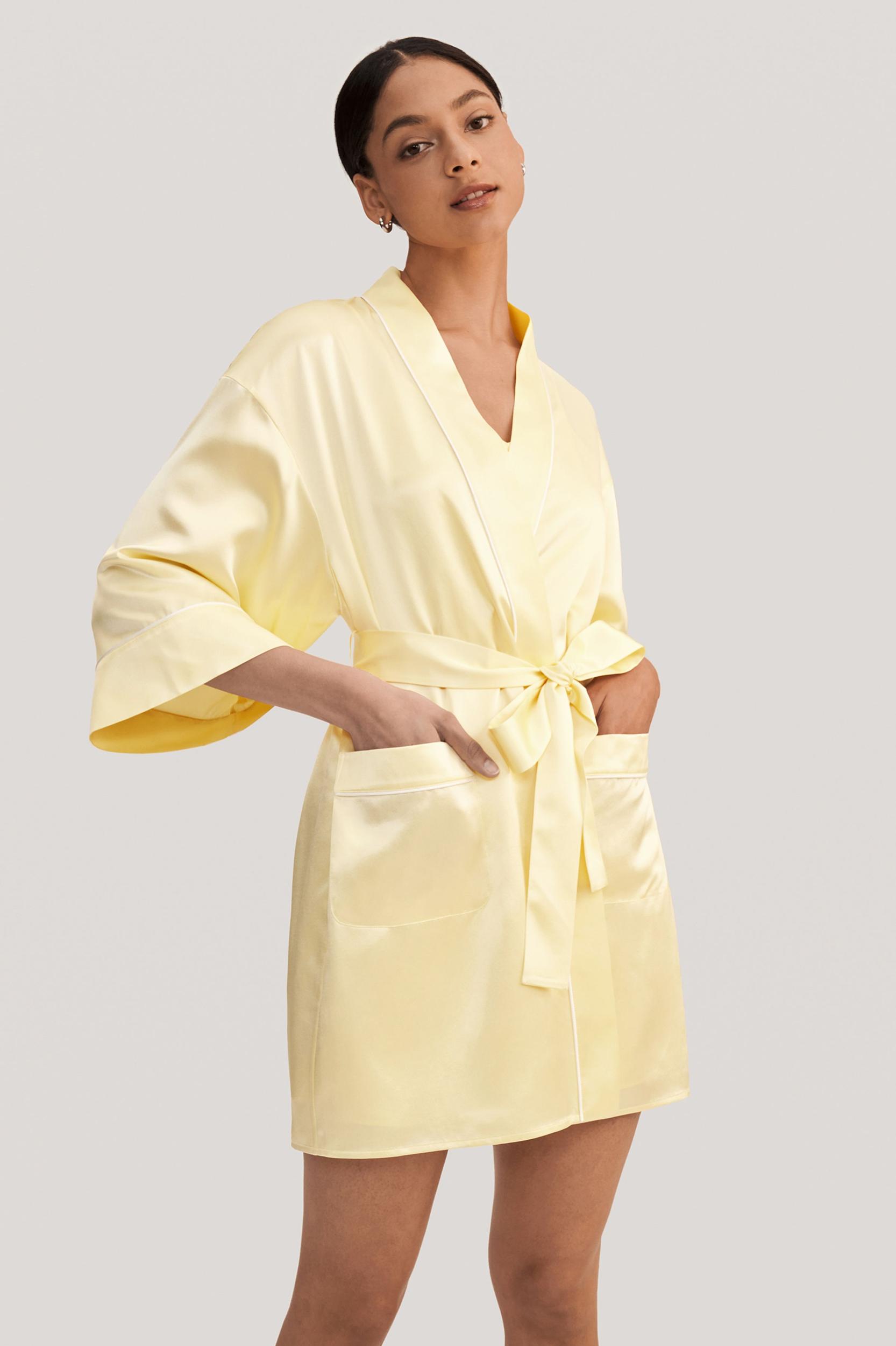 Golden Cocoon Silk kimono Robe Product Image