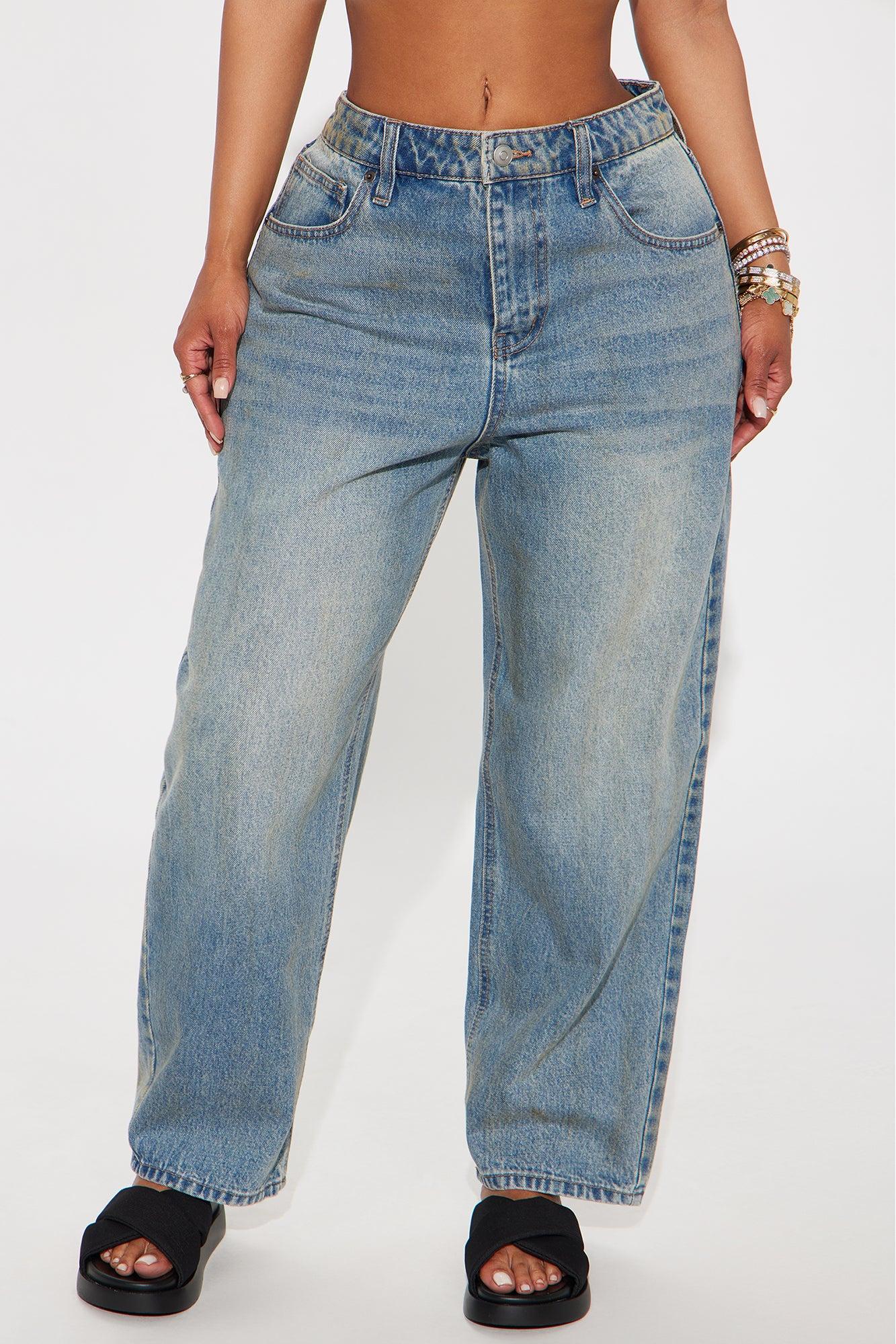 Classic Barrel Leg Jeans - Medium Wash Product Image