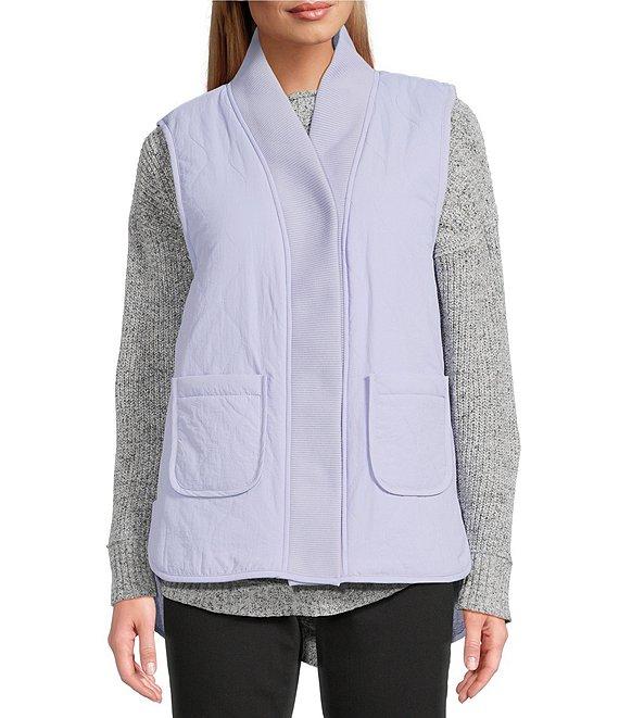 Westbound Petite Size Reversible V-Neck Open Front Vest Product Image