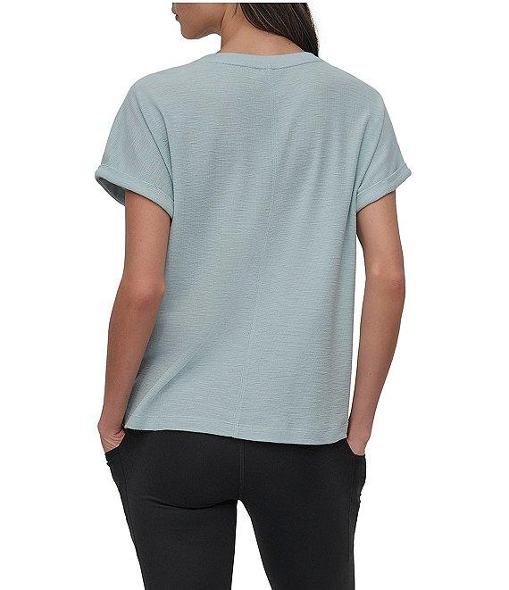 DKNY Sport by Donna Karan Mini Waffle Crew Neck Short Sleeve T-Shirt Product Image