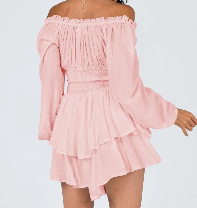Long-Sleeve Off-Shoulder Romper Product Image