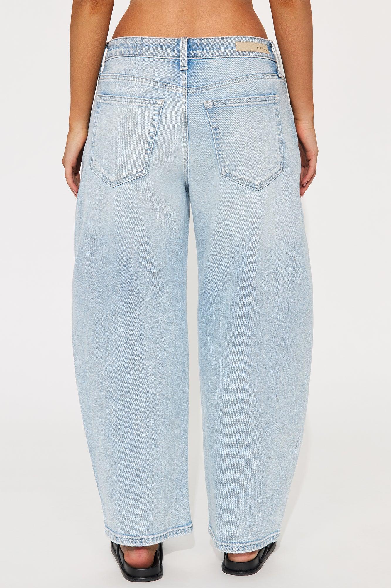 Baja Barrel Leg Jeans - Light Wash Product Image