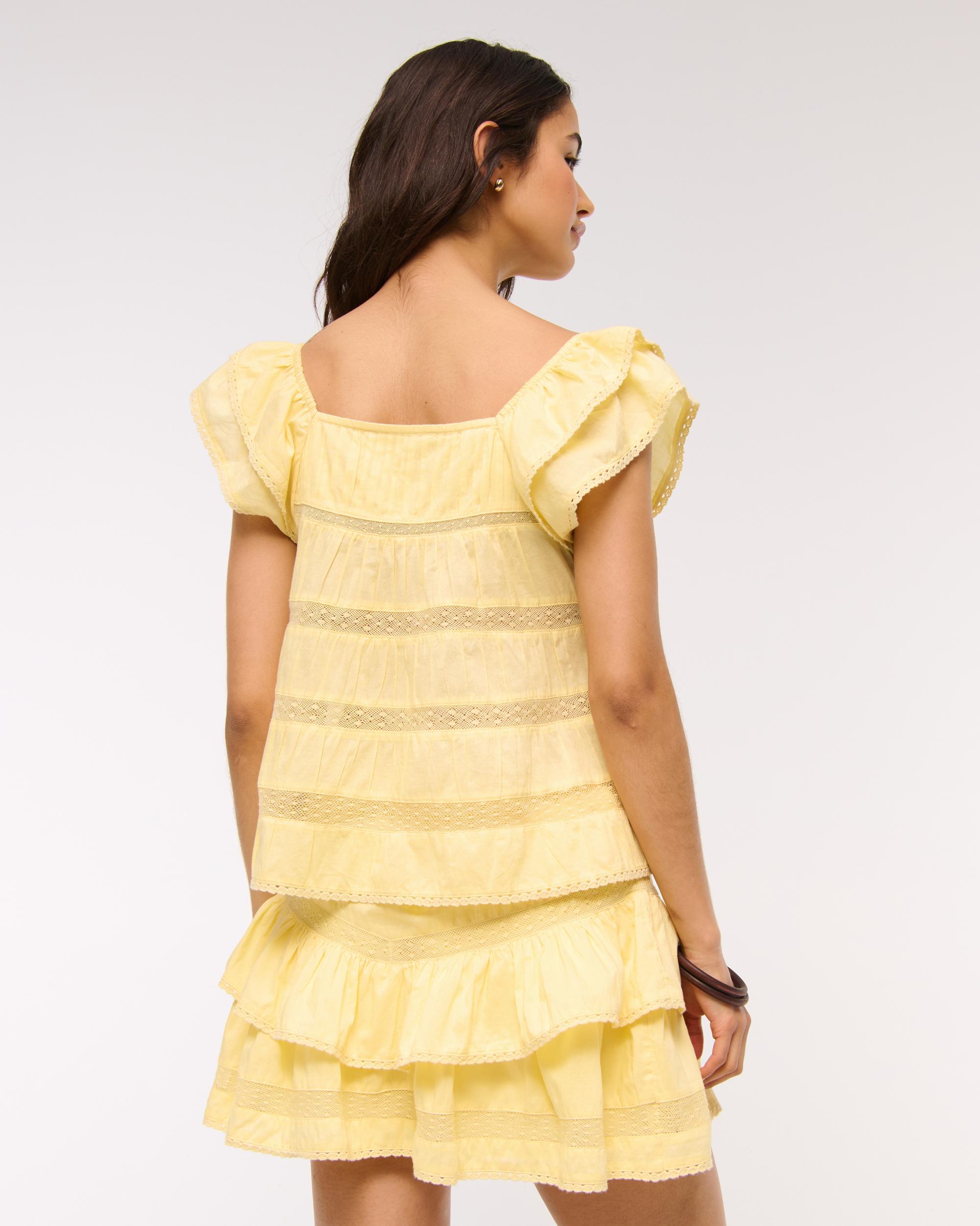 High Rise Drop-Waist Flirty Mini Skort Product Image