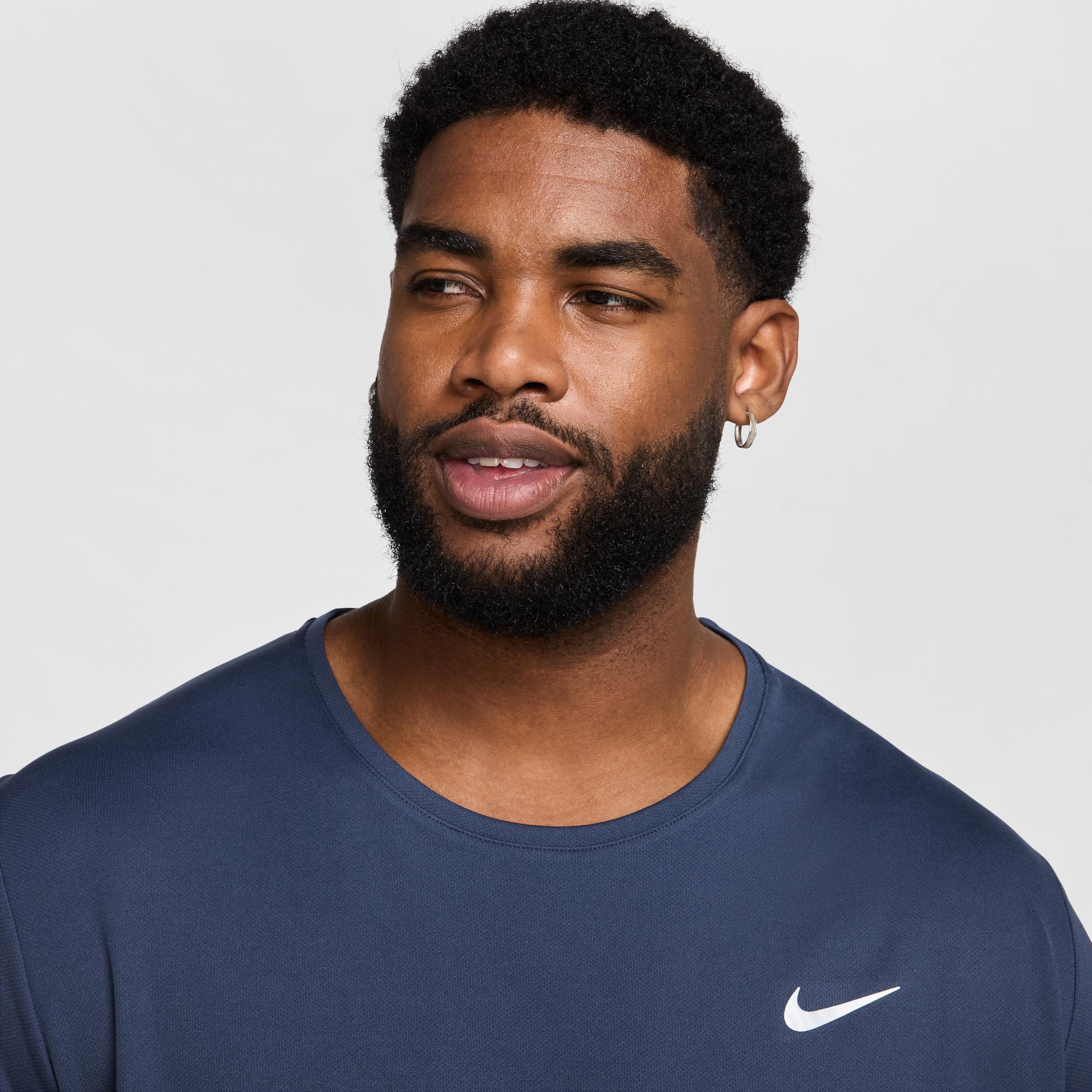 Nike Mens Miler Dri-FIT UV Short-Sleeve Running Top | DV9315-437 Product Image