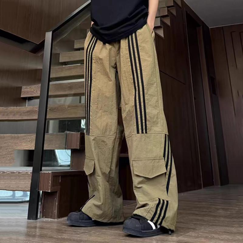 Retro High Street Trendy Three-Stripe Sweatpants Product Image