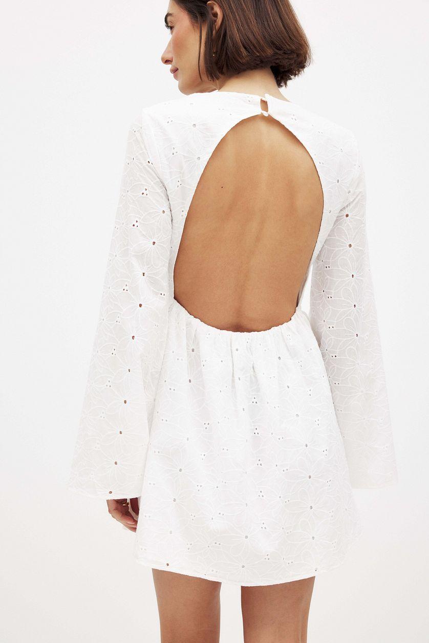 Anglaise Trumpet Sleeve Mini Dress Product Image