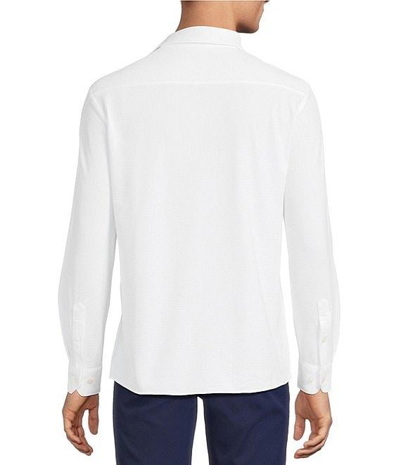 Hart Schaffner Marx Luxury Performance Long Sleeve Textured Coat Front Sport Shirt Product Image