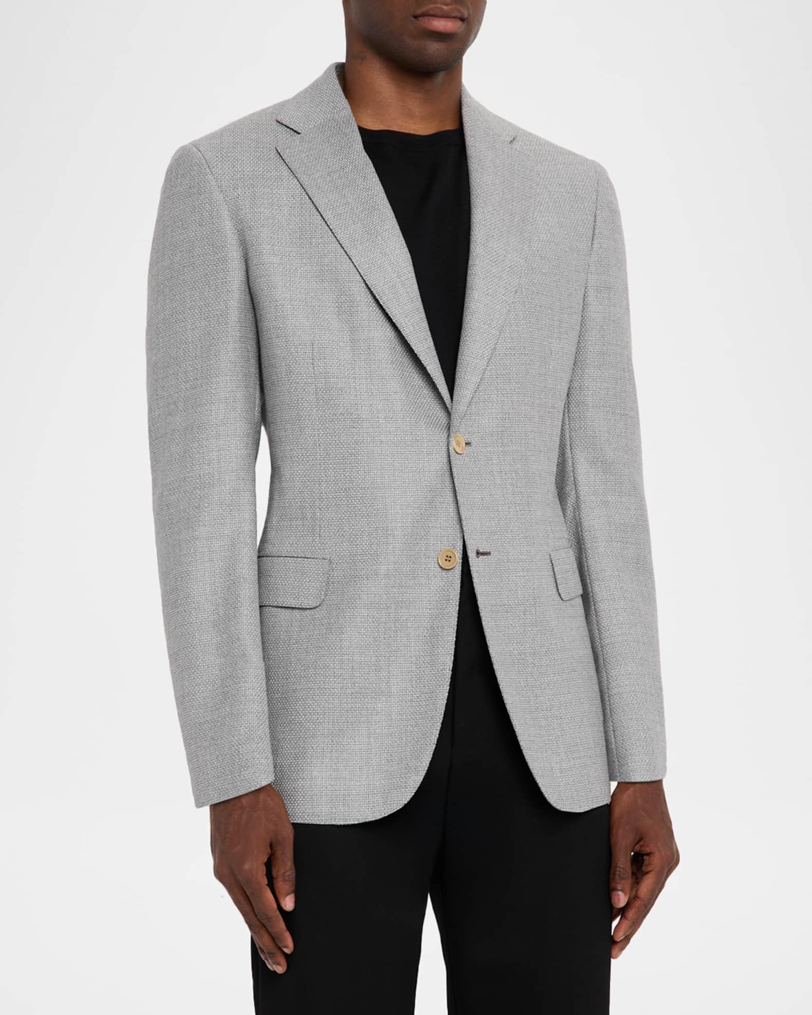 Men's Wool Hopsack Single-Breasted Blazer Product Image
