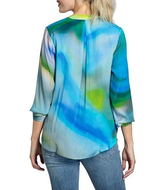 APNY Ombre V-Neck Long Sleeve Crossover Top Product Image