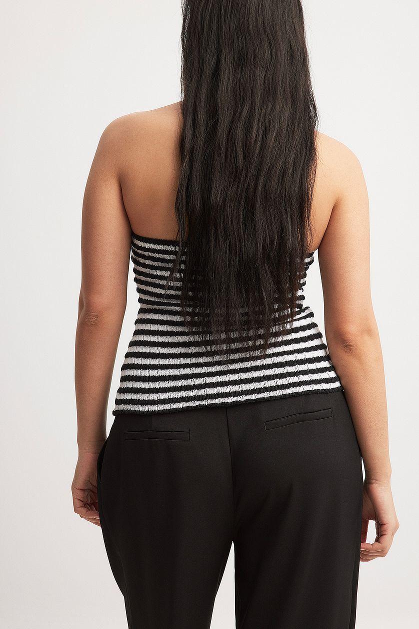 Striped Twist Detailed Tube Top Product Image