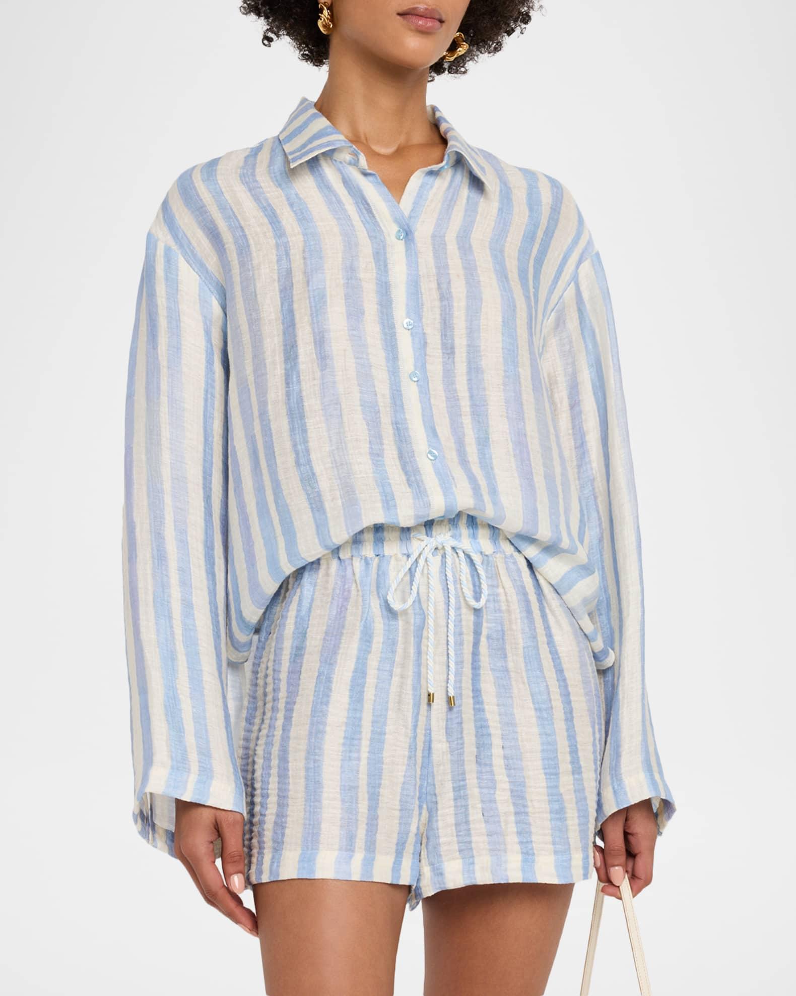 Nico Oversized Striped Beach Shirt Product Image