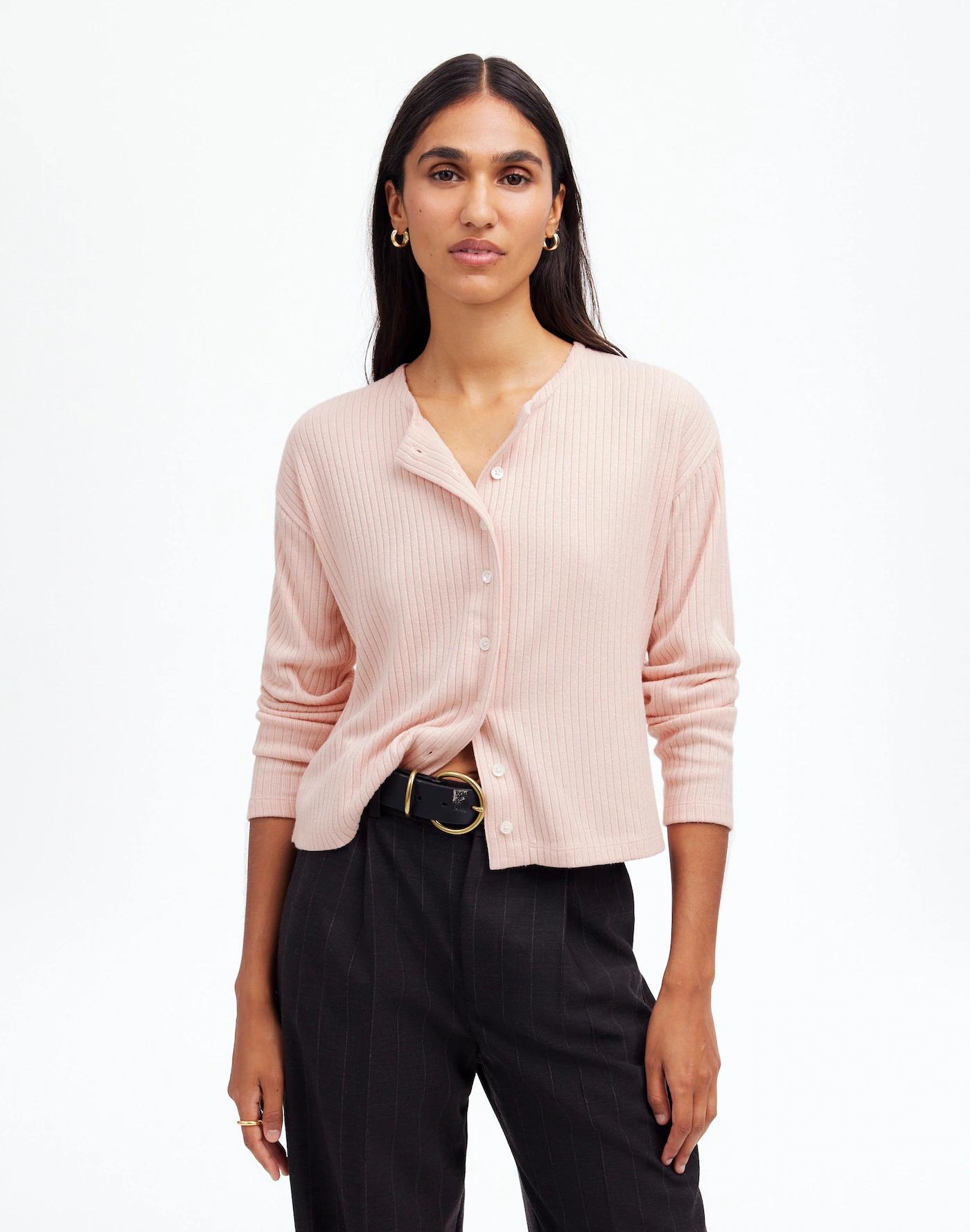 Relaxed Button-Front Cardigan Product Image