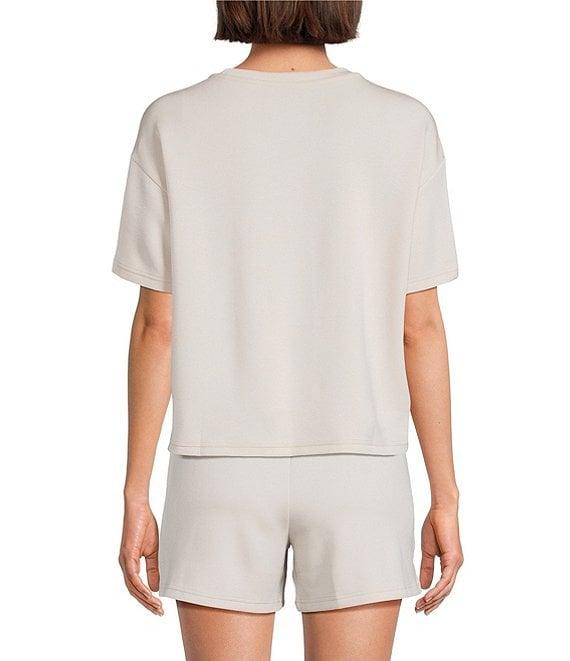 Half Moon by Modern Movement Short Sleeve Crew Neck Knit Coordinating Lounge Top Product Image