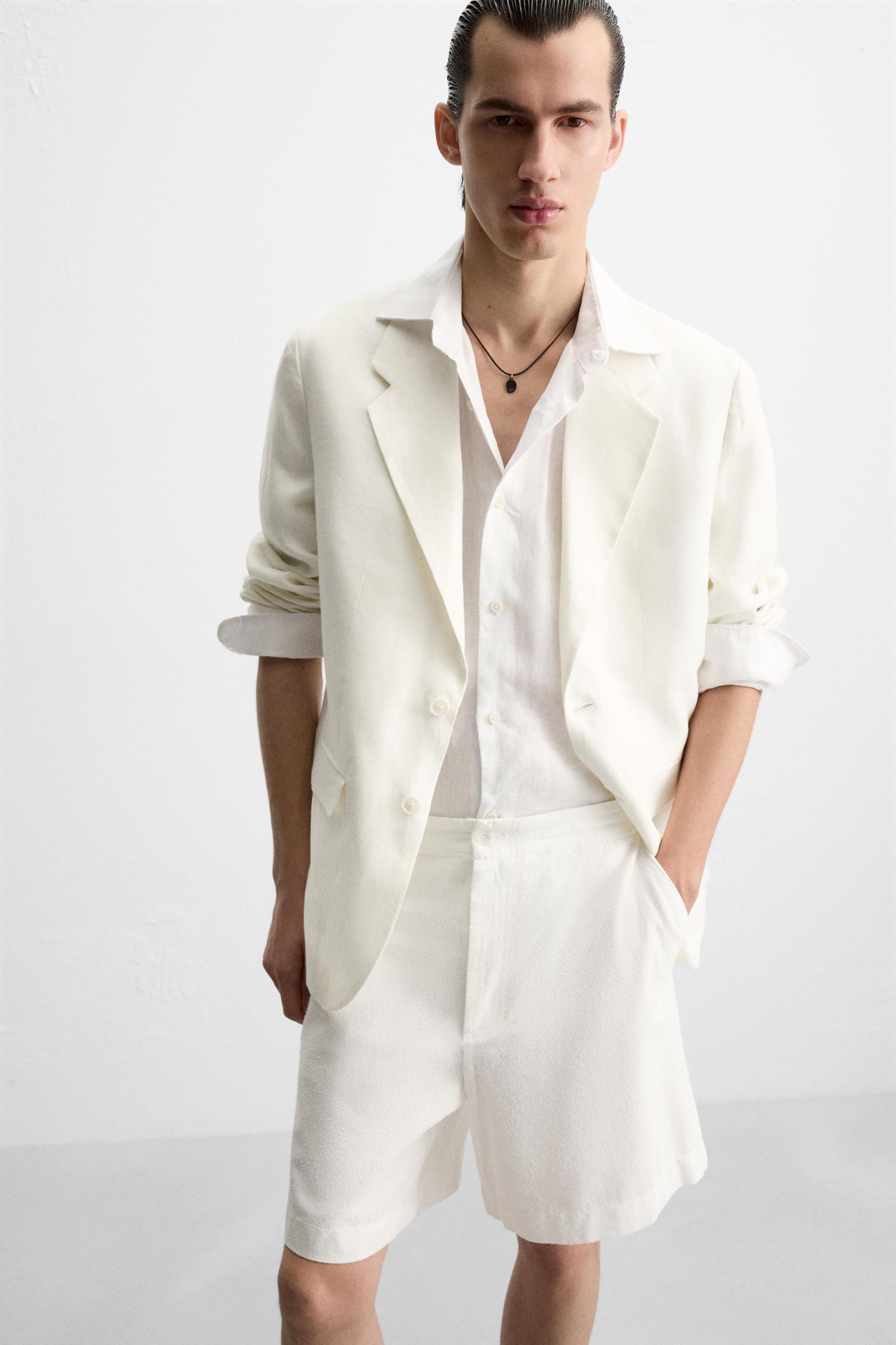 BOUCLÉ TEXTURED SHORTS Product Image