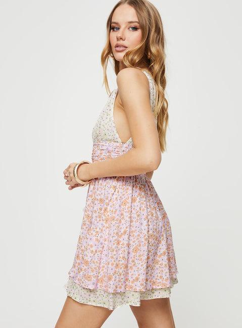 Haily Mini Dress Multi Floral Product Image