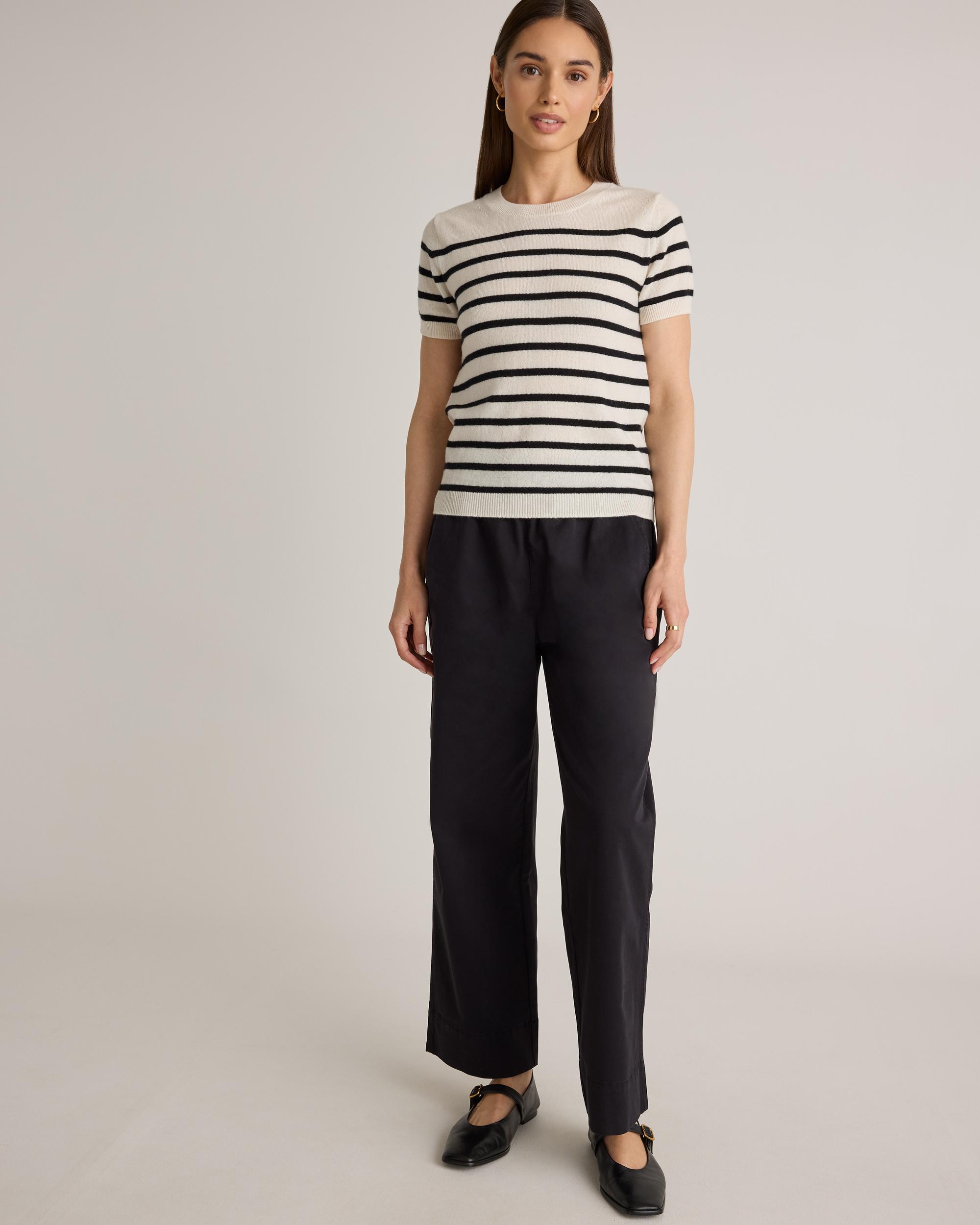 Quince | Women's Organic Stretch Cotton Wide Leg Chino Pants Organic Cotton Product Image