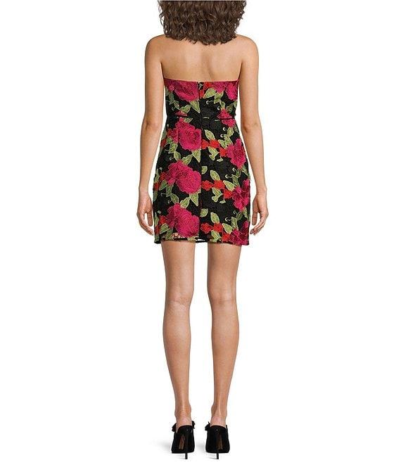 Sam Edelman Floral Print Strapless Sleeveless Sheath Dress Product Image