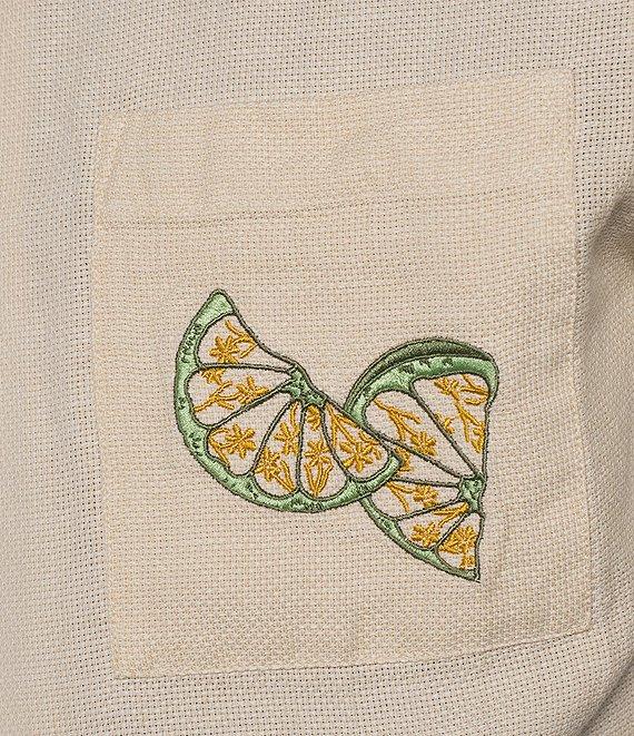 Murano Baird McNutt Linen Textured Short Sleeve Woven Camp Shirt Product Image