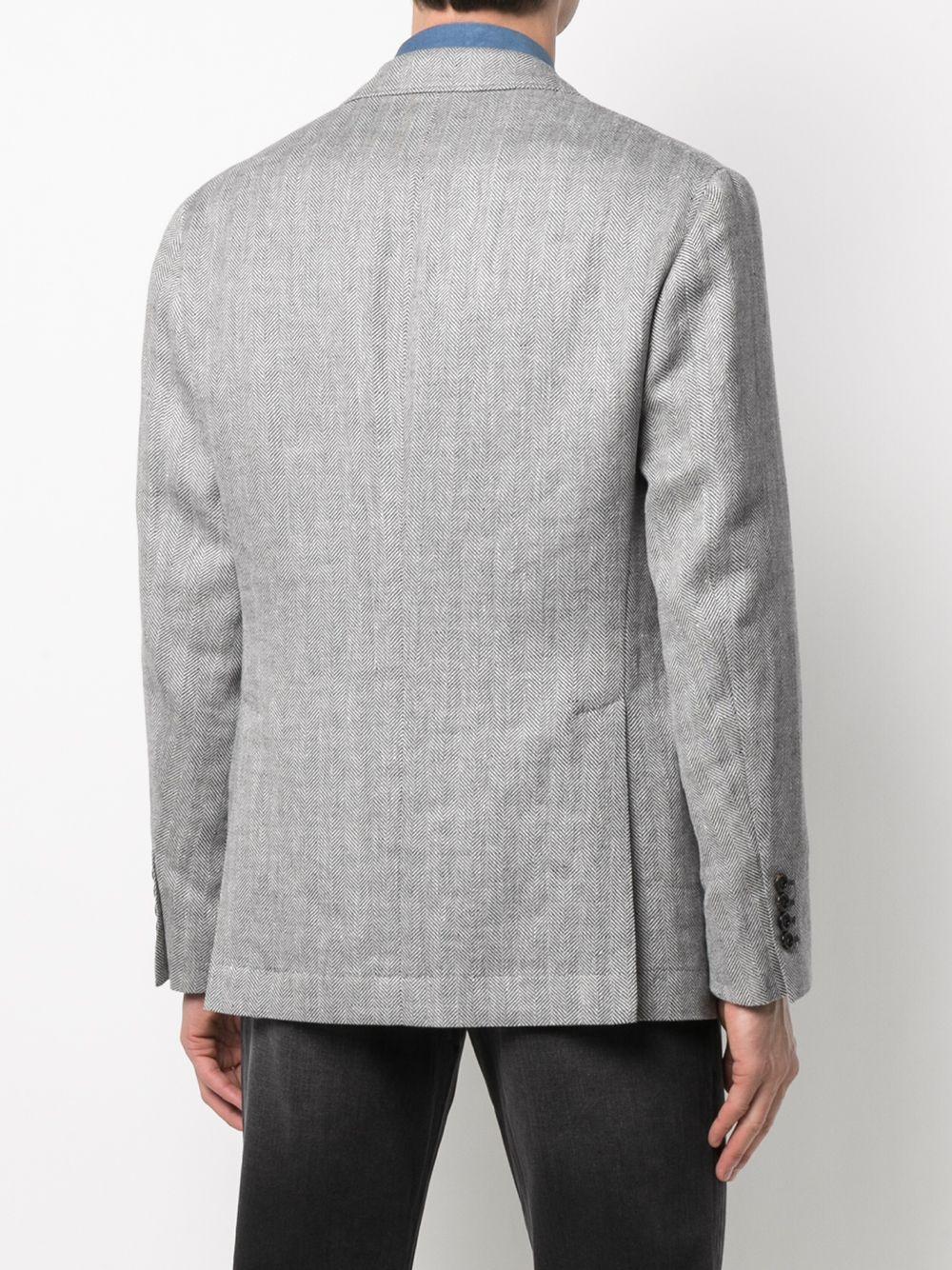 single breasted herringbone blazer Product Image