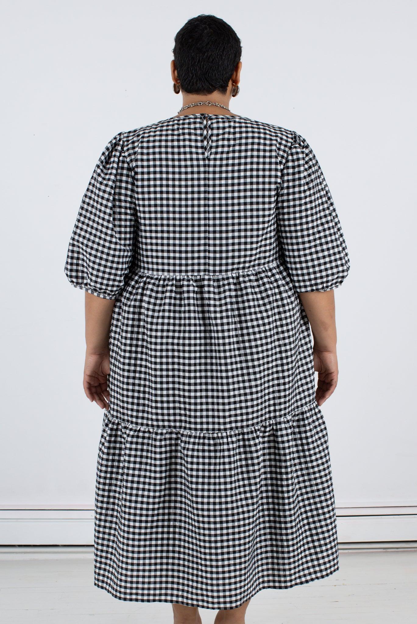 Rosemary Dress - Black Check Product Image