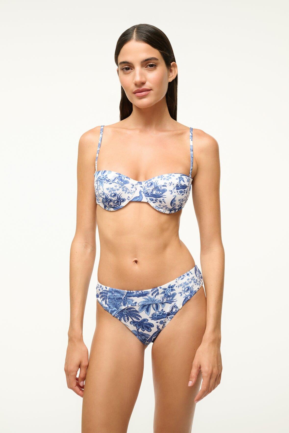 JO BALCONETTE BIKINI TOP | BLUE TOILE Product Image
