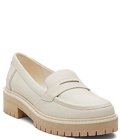 Toms Womens Cara Slip On Lug Platform Penny Loafer Flats Product Image