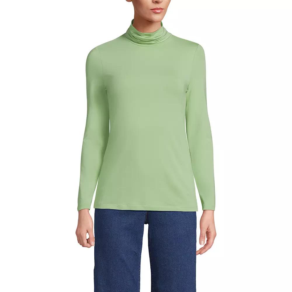 Women's Lands' End Lightweight Fitted Turtleneck,  Product Image