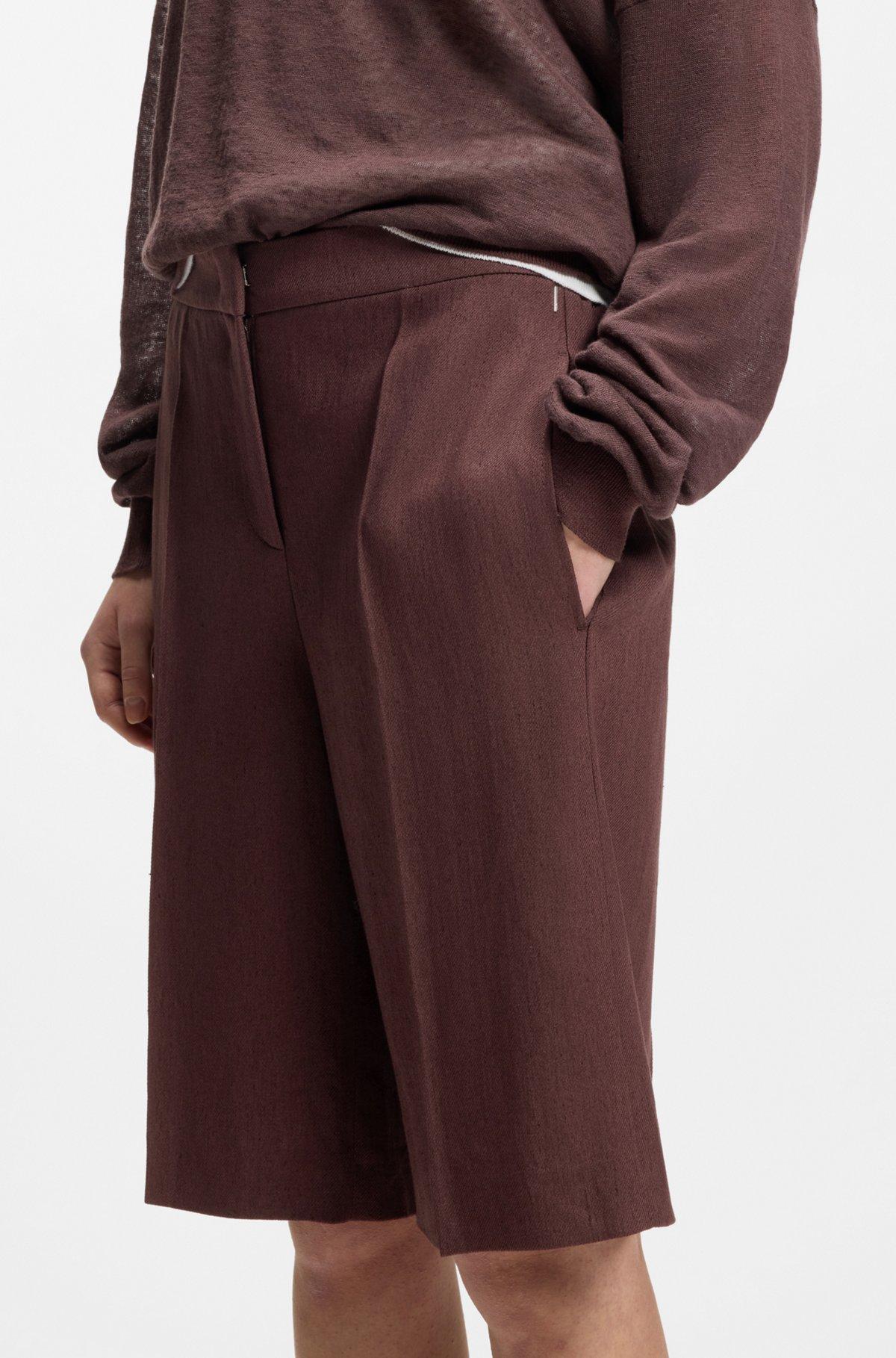 Relaxed-fit shorts in a linen blend Product Image