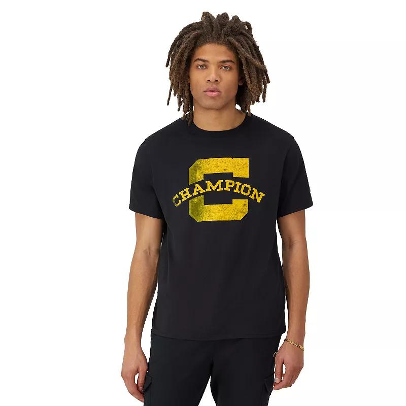 Mens Champion Big C Logo Classic Graphic Tee Product Image