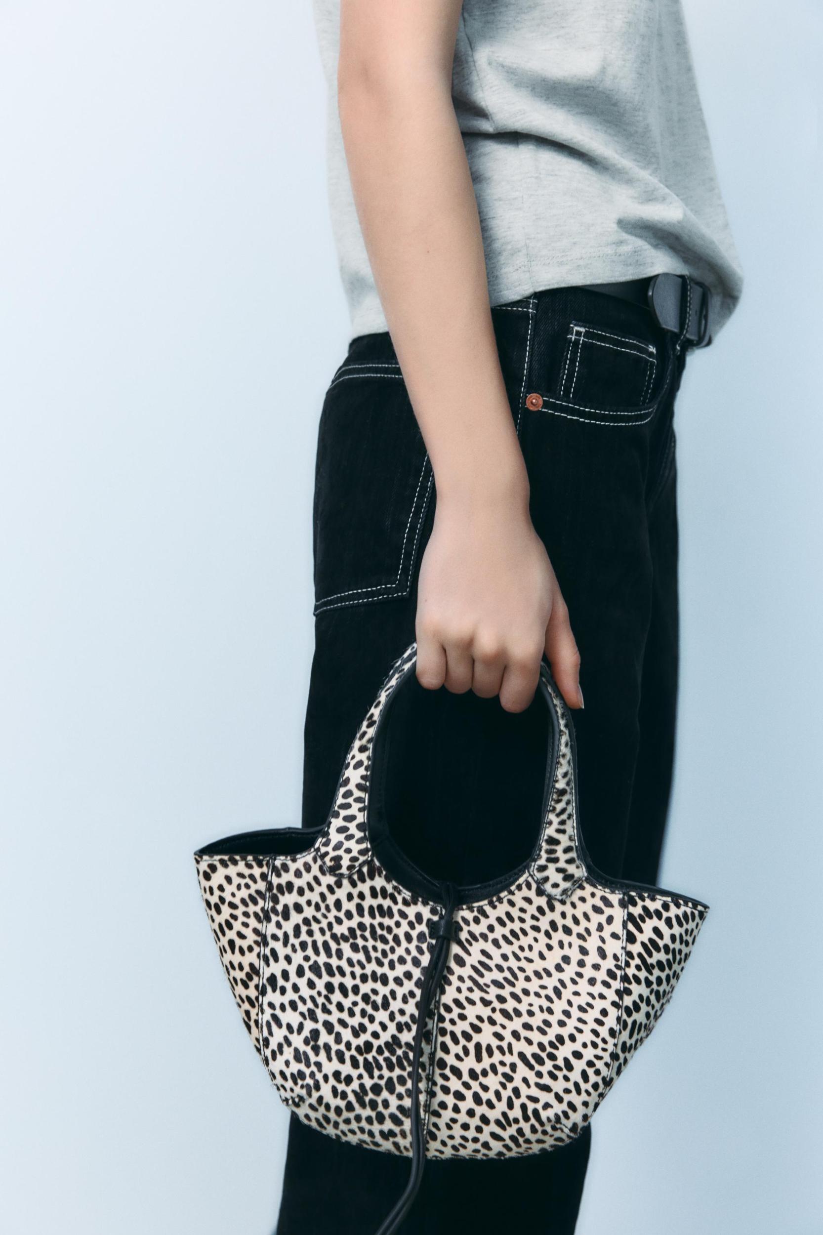 ANIMAL PRINT LEATHER MINI TOTE BAG Product Image